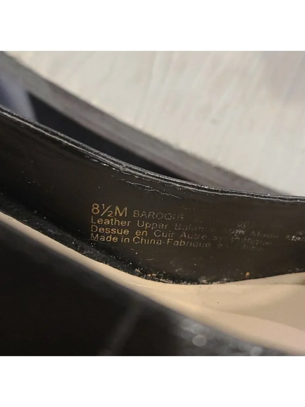 Franco Sarto blk leather platform heels